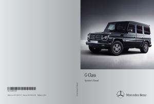 2014 Mercedes Benz G Class Operator Manual